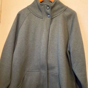 Olive green zip up sweater